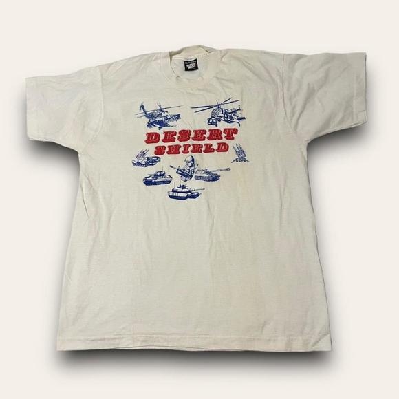 Screen Stars Other - Vintage Desert Shield Screen Stars Tshirt Single Stitch USA 1990s XL Stains